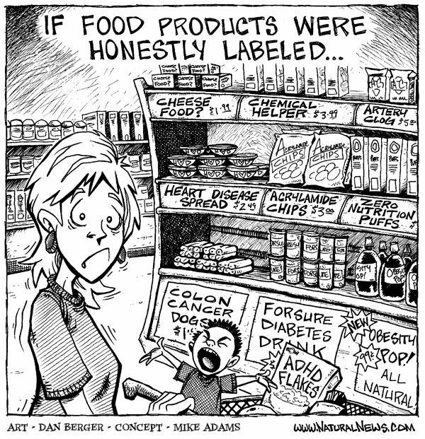Honest food labels (comic)
