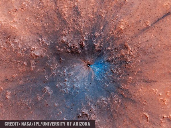 Image: NASA’s Mars orbiter takes a breathtaking photo of a 50-foot crater; impact could have occurred between 2016 to 2019, say experts