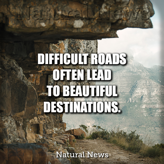 Difficult roads often lead to beautiful destinations - NaturalNews.com