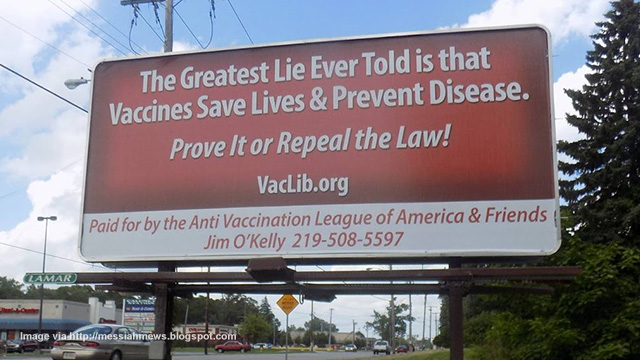 Vaccine billboard