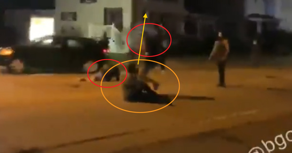 FIGHT for your LIFE: Stunning video shows moment armed
security man had to shoot multiple rioters from the ground or be
beaten to death by Black Lives Matter thugs 7