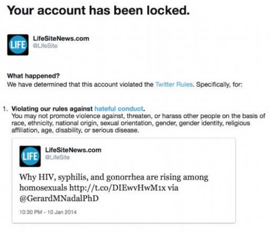 Twitter bans LifeSiteNews for science article covering spread of STDs among gay men