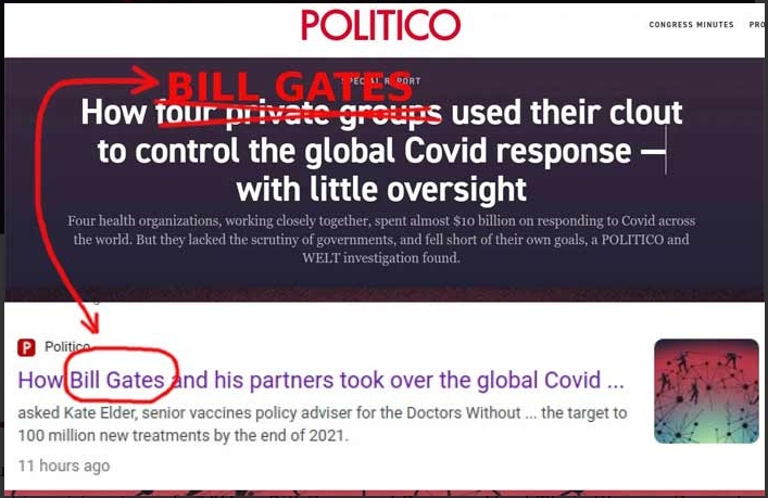 “Como Bill Gates e parceiros usaram sua influência para controlar a resposta global ao Covid – com pouca supervisão”.