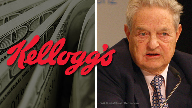 Image: Kellogg’s found to have financial ties to the money man for cop-killing left-wing HATE groups: George Soros