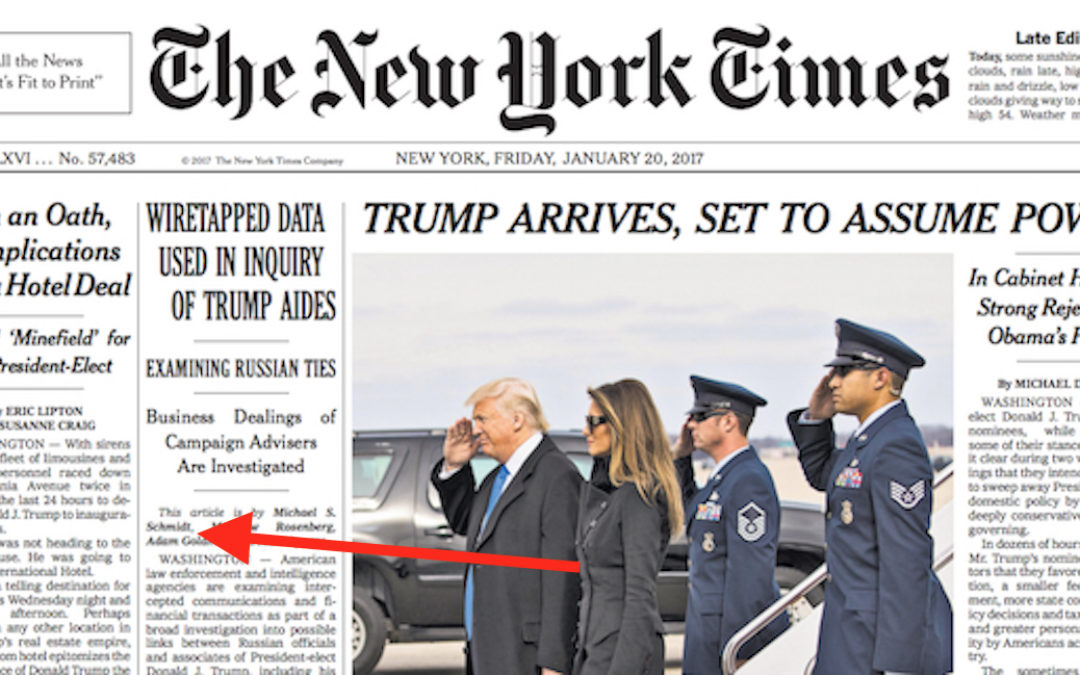 Image: In bizarre plot to discredit Trump, NY Times says NY Times is fake news