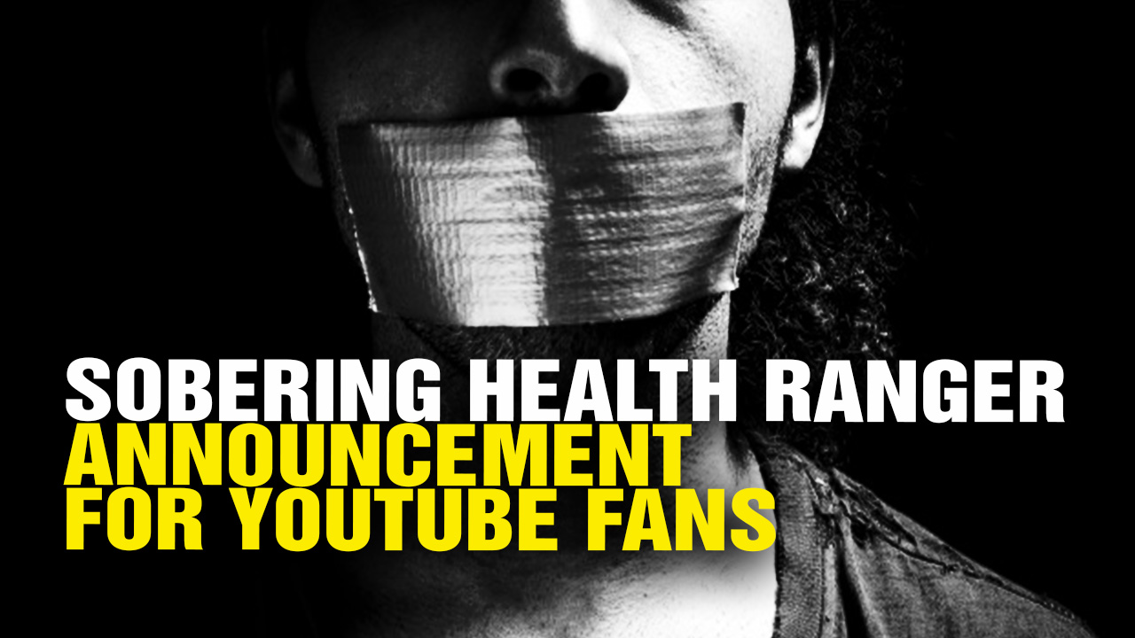 Image: YouTube deletes entire Health Ranger video channel; deletes over 1700 videos in latest politically motivated censorship purge (UPDATED)