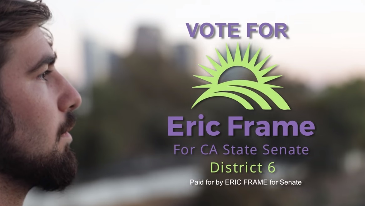 Image: Emergency alert for all California voters: Elect Eric Frame (Independent) as state Senator to defeat vaccine zealot Richard Pan