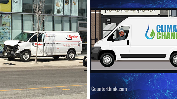 Image: Health Ranger satire video PREMONITION? “Counterthink” white van almost exactly the same as Toronto van attack that murdered pedestrians earlier today