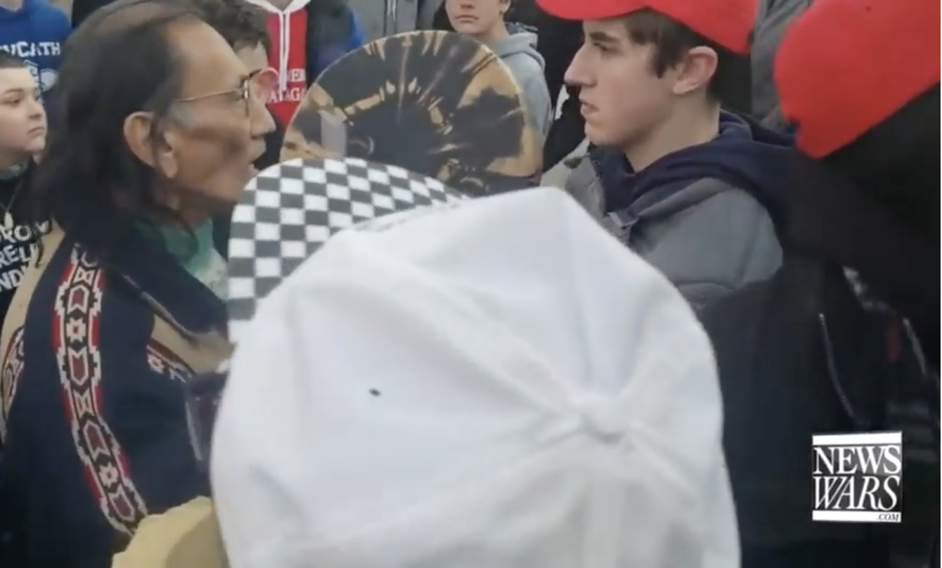 Image: Native American “harassed” by MAGA kids exposed as outrage-culture grifter