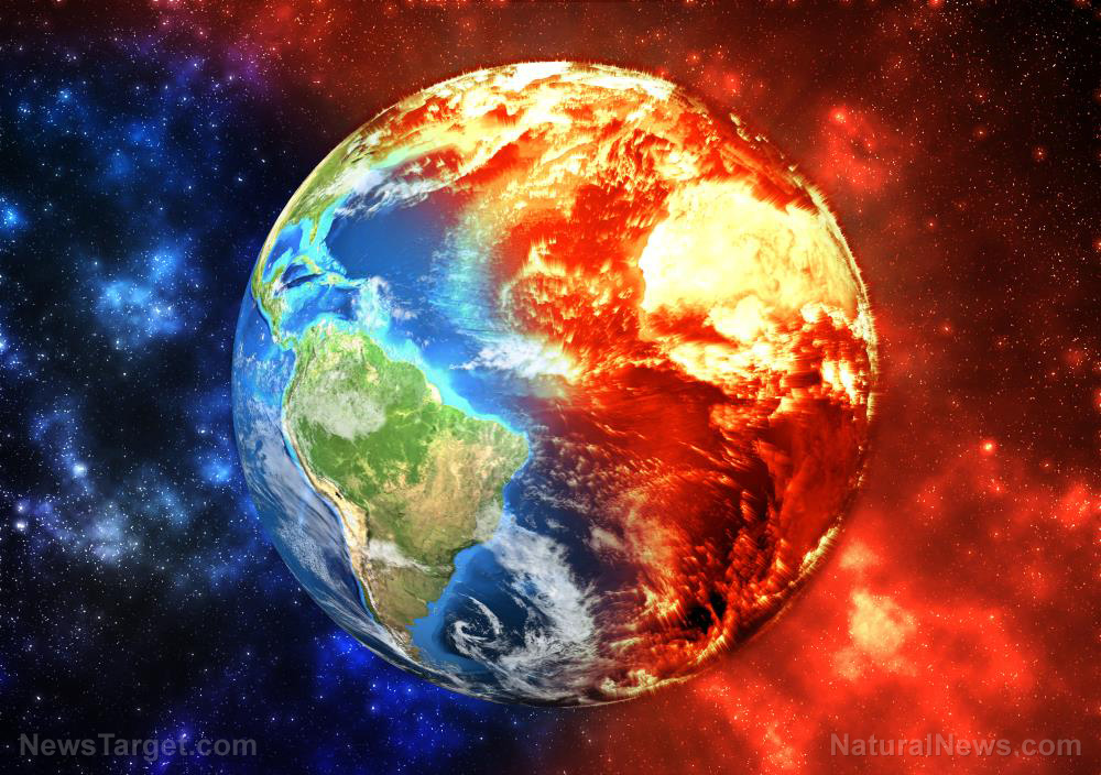 NASA admits that climate change occurs because of changes in Earth’s solar orbit, and NOT because of SUVs and fossil fuels Planet-Earth-Burning-Global-Warming-Concept-Elements-Image-Furnished-Nasa