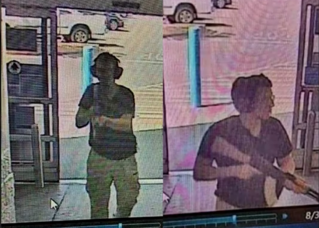 Image: First surveillance image of the El Paso Wal-Mart mall shooter emerges: He’s carrying an AK-47 and wearing glasses and hearing protection