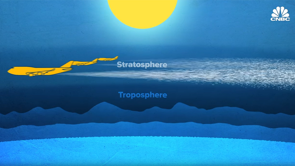 BOMBSHELL: Global geoengineering (chemtrails) experiment pushed by Bill Gates also funded by Nazi-linked Alfred P. Sloan Foundation, linked to eugenics and depopulation Airplane-Stratosphere-SCOPEX-Spray