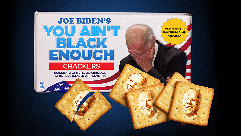 Image: Joe Biden announces “You Ain’t Black Enough” CRACKERS as fundraiser for his campaign (satire)