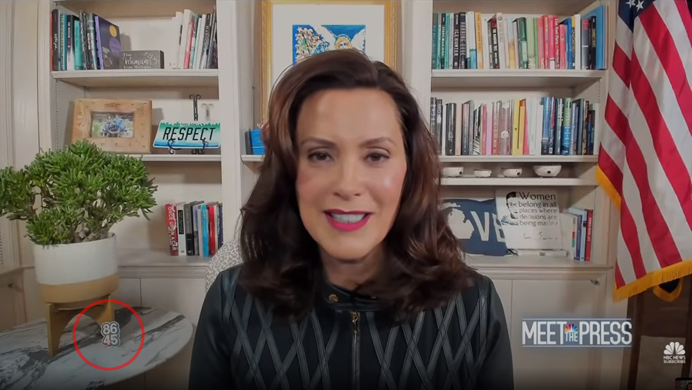 Image: Video: Michigan Governor Gretchen Whitmer displays symbols that can be interpreted as ‘kill Trump’ during her Sunday interview