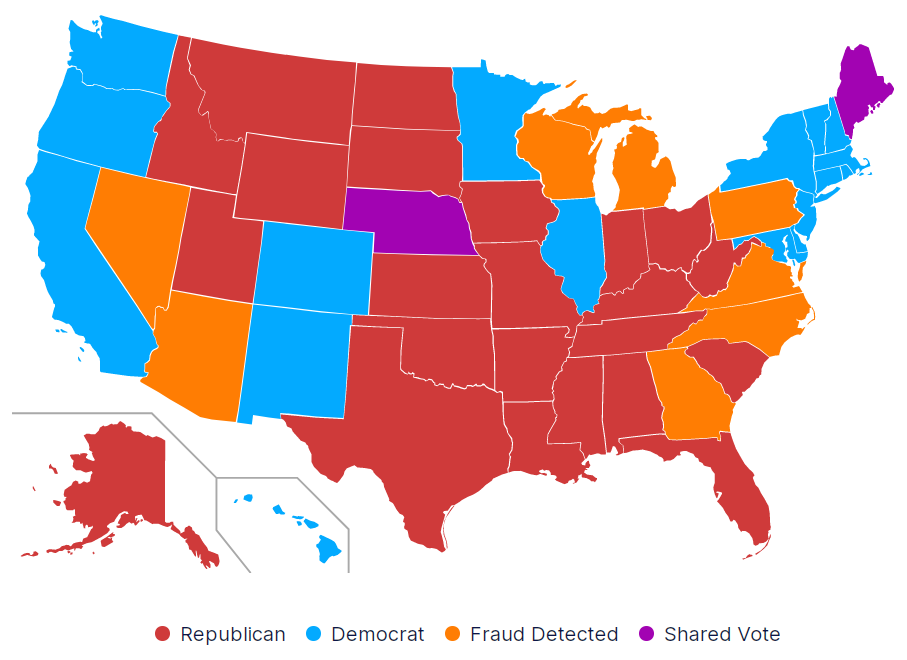 CAUGHT! Election data analyzed, producing detailed list of over 500,000 votes SWITCHED from Trump to Biden via voting machine software theft, with heavy fraud focused on swing states Every-legal-vote-large