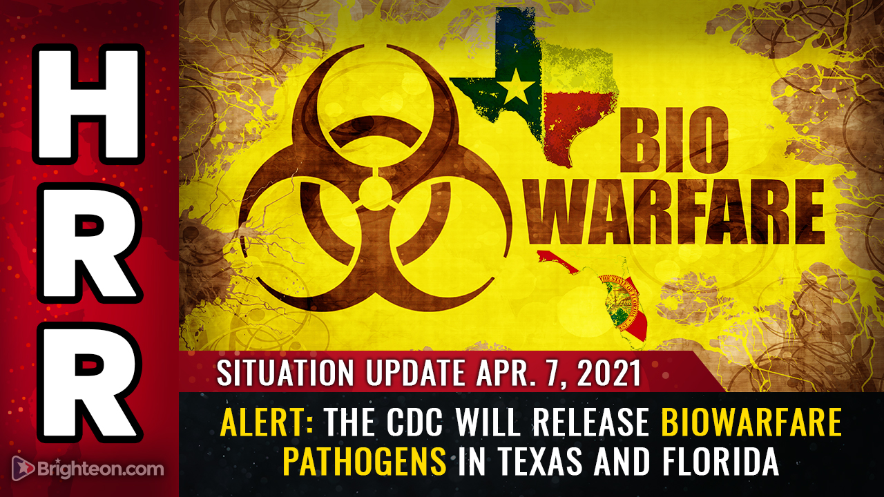 Bilde: Situasjonsoppdatering, 7. april: ALERT - CDC vil frigjøre biogarn PATHOGENS i Texas og Florida for å straffe stater som nekter vaksinepas