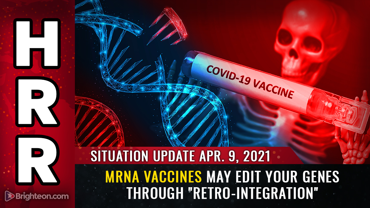Bilde: 9. april: mRNA-vaksiner kan redigere genene dine gjennom "retrointegrasjon" ... og DNA-skaden kan overføres til fremtidige generasjoner
