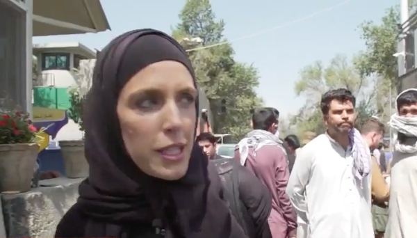 Image: CNN tries once again to convince viewers not to believe their eyes – as correspondent downplays Afghanis chanting ‘Death to America!’ behind her