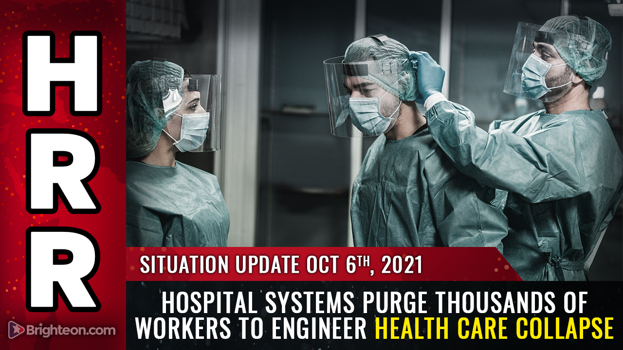 Image: Hospital systems PURGE thousands of workers to engineer health care COLLAPSE just as the Dark Winter die-off accelerates