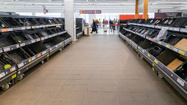 Image: Supermarkets are unable to predict which products will experience shortages each week