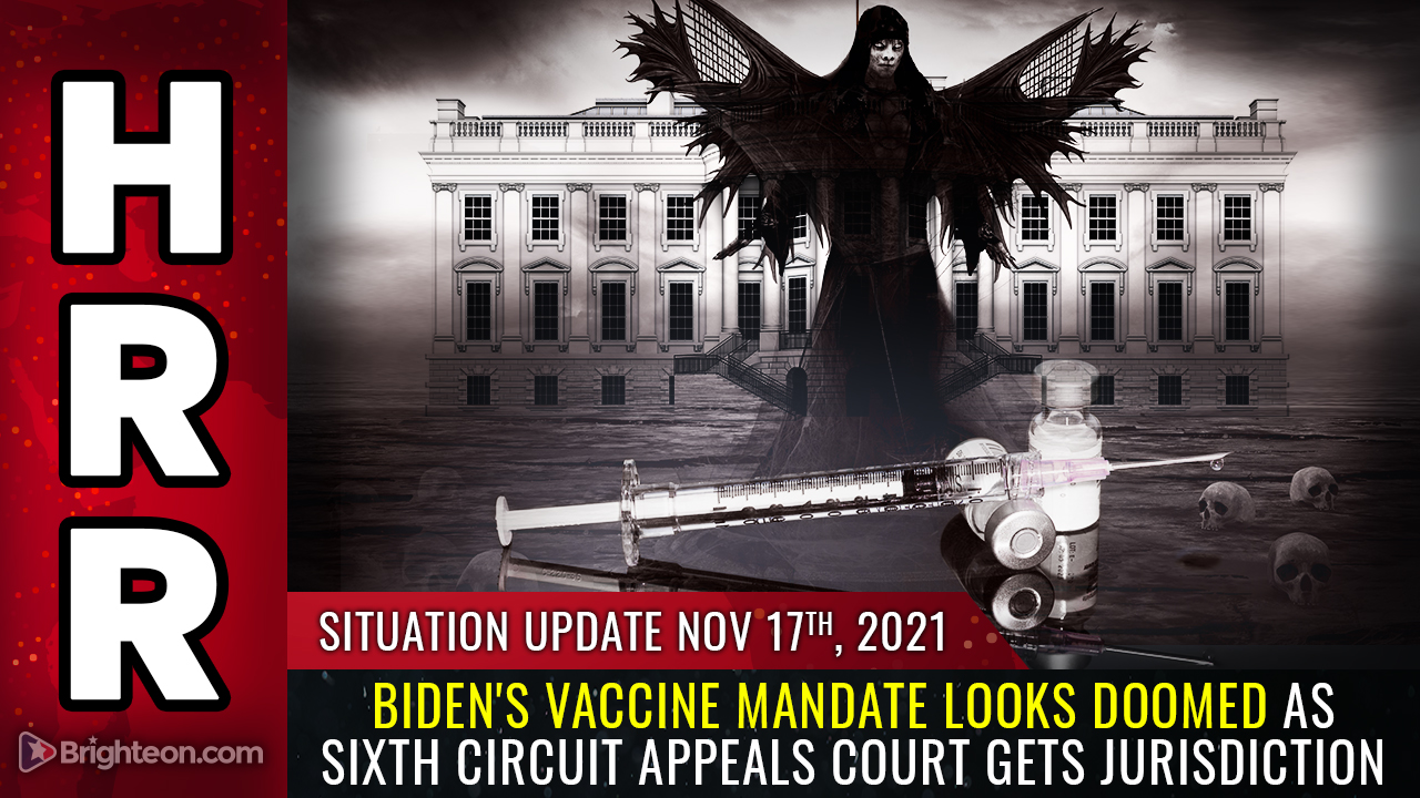 Image: Biden vaccine mandate looks DOOMED as Sixth Circuit appeals court gets jurisdiction, OSHA suspends enforcement