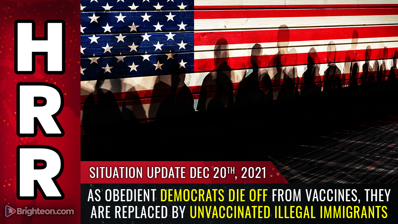 Image: Vaccines are now EXTERMINATING oblivious Democrats while illegal immigrants are PROTECTED from vaccines so they can replace dead Democrats