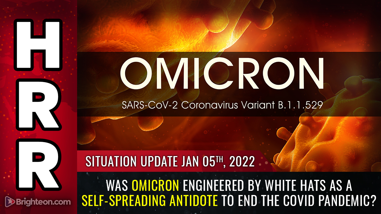 Image : Omicron a-t-il été conçu par WHITE HATS comme un ANTIDOTE à propagation automatique pour mettre fin à la pandémie de covid ?