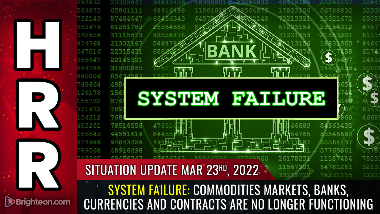 Bild: SYSTEMFEL: Råvarumarknader, banker, valutor och kontrakt börjar gå sönder... och konsekvenserna kommer att bli katastrofala