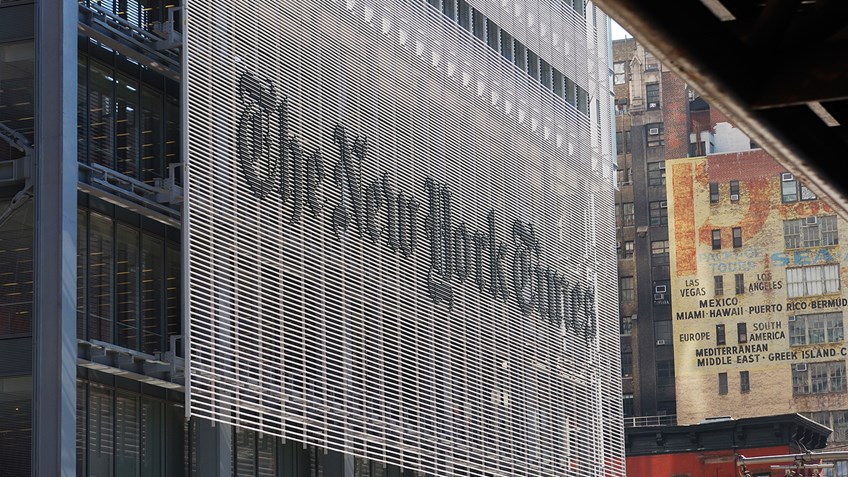 Image: The New York Times, a bastion of censorship and corruption, warns the world that “America has a free speech problem”