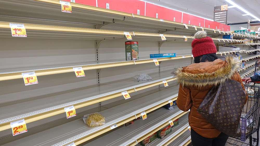 Image: Slow-moving disaster has become a tsunami with the handwriting on the wall as more American stores look like Venezuela while engineered famine leads to engineered chaos
