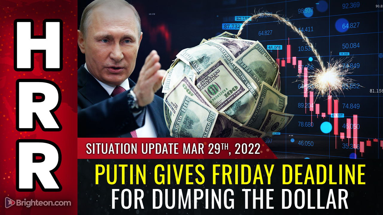 Image: The future of MONEY pivots this Friday as Putin sets deadline for dropping the dollar, requiring rubles for energy exports