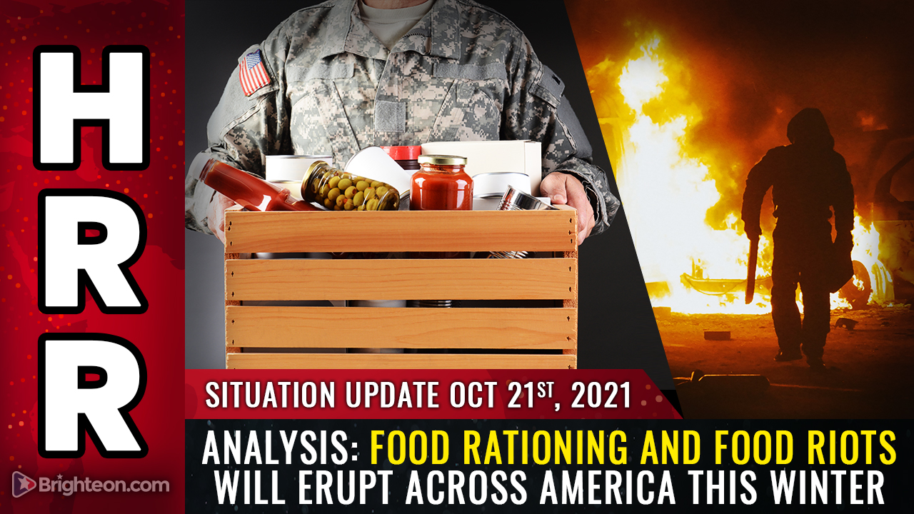 Image: ANALYSIS: Food rationing to be announced in America, followed by FOOD RIOTS and social unrest… Biden regime will invoke martial law in 2022