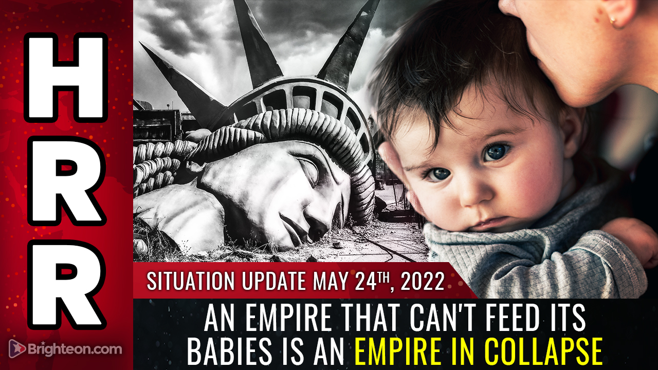 Image: An empire that can’t feed its babies is an empire in COLLAPSE … America fails to do what off-grid jungle tribe villagers can do quite readily – FEED their babies