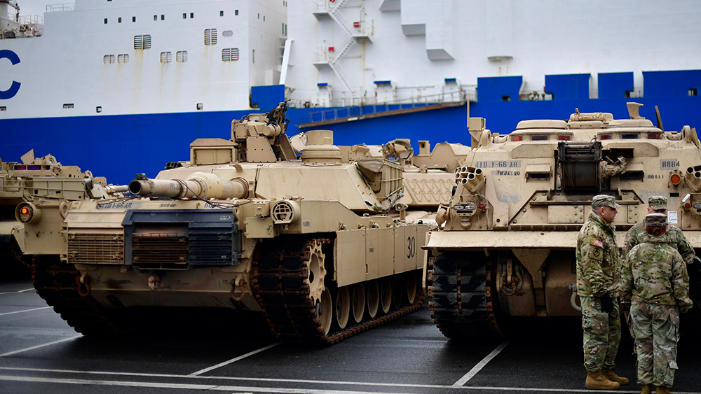 Image: Footage captures large amount of US military equipment at Polish port