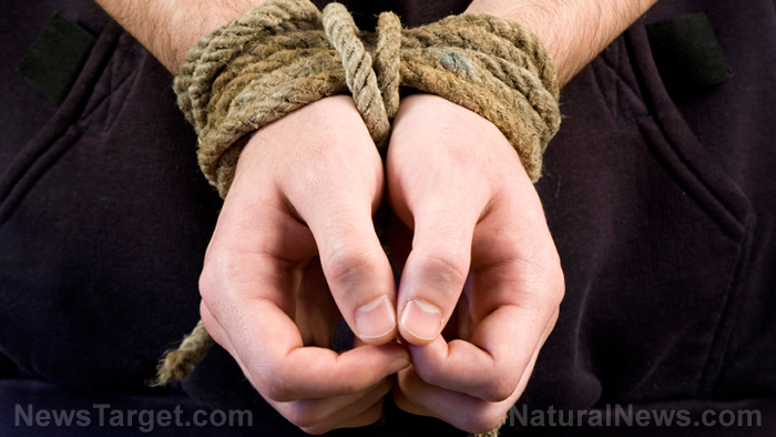 Hands Rope Tied Prisoner