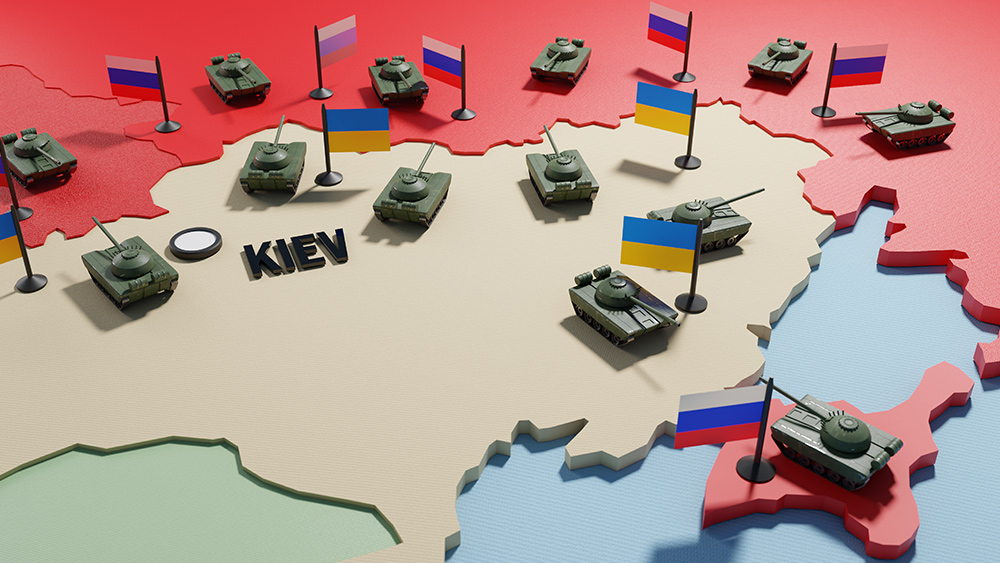Map Concept Tanks Russia Ukraine