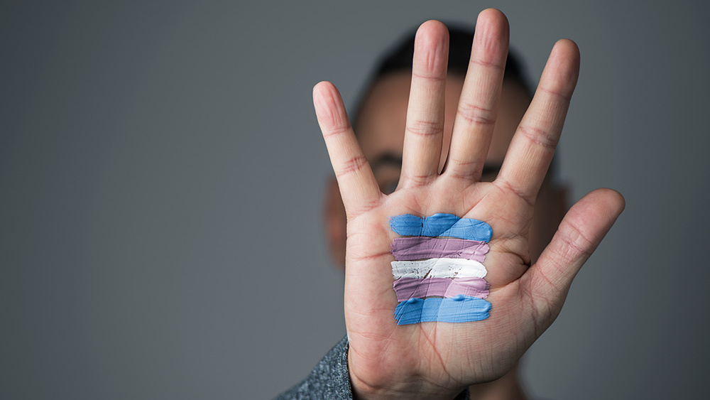 Transgender Gender Dysphoria Flag Hand Palm