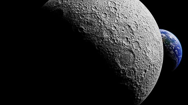 Far Dark Side Moon Lander Lunar Mission Space 2