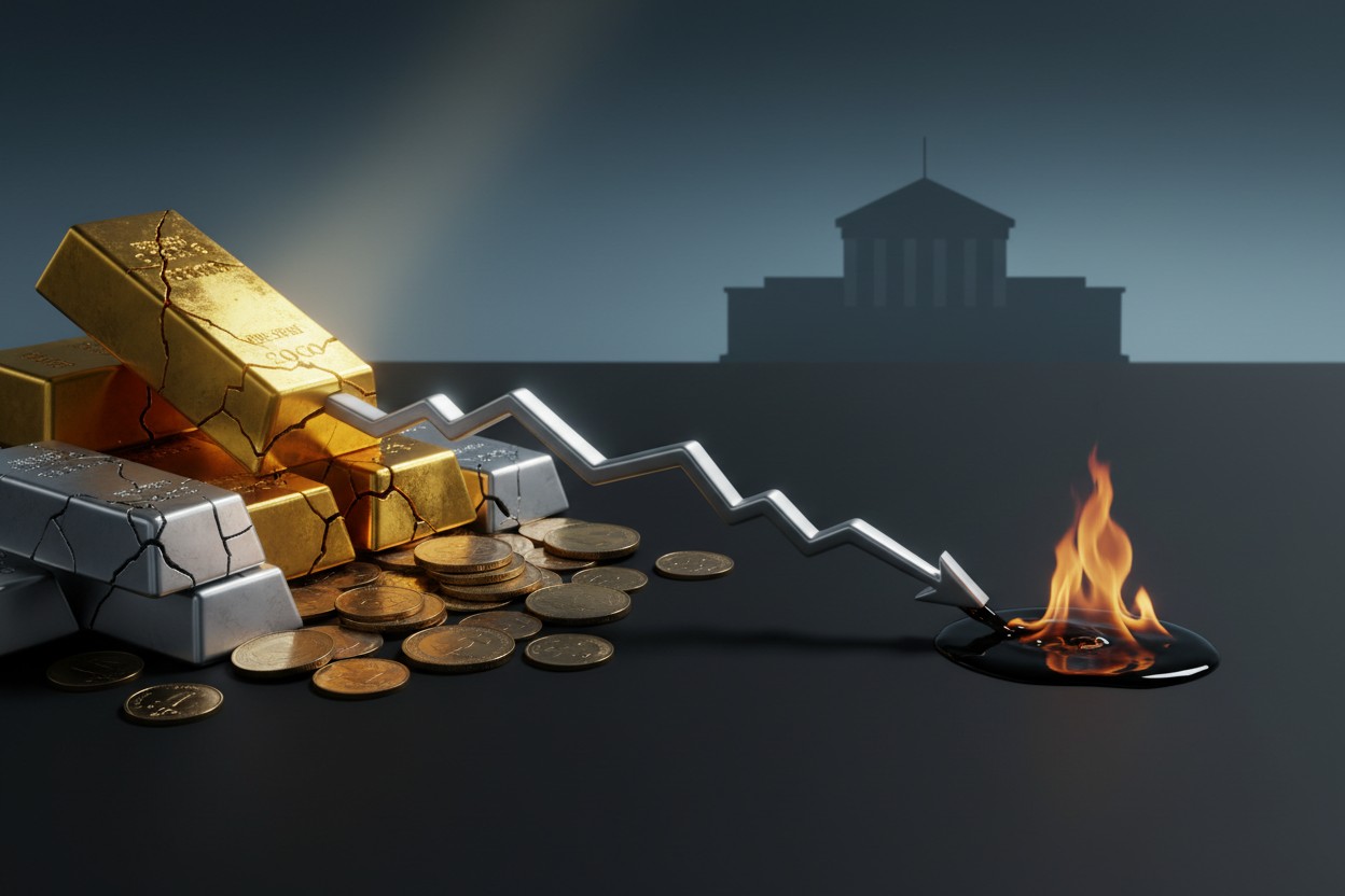 Gold and Silver Prices Decline Amidst Inflation, Interest Rate Concerns