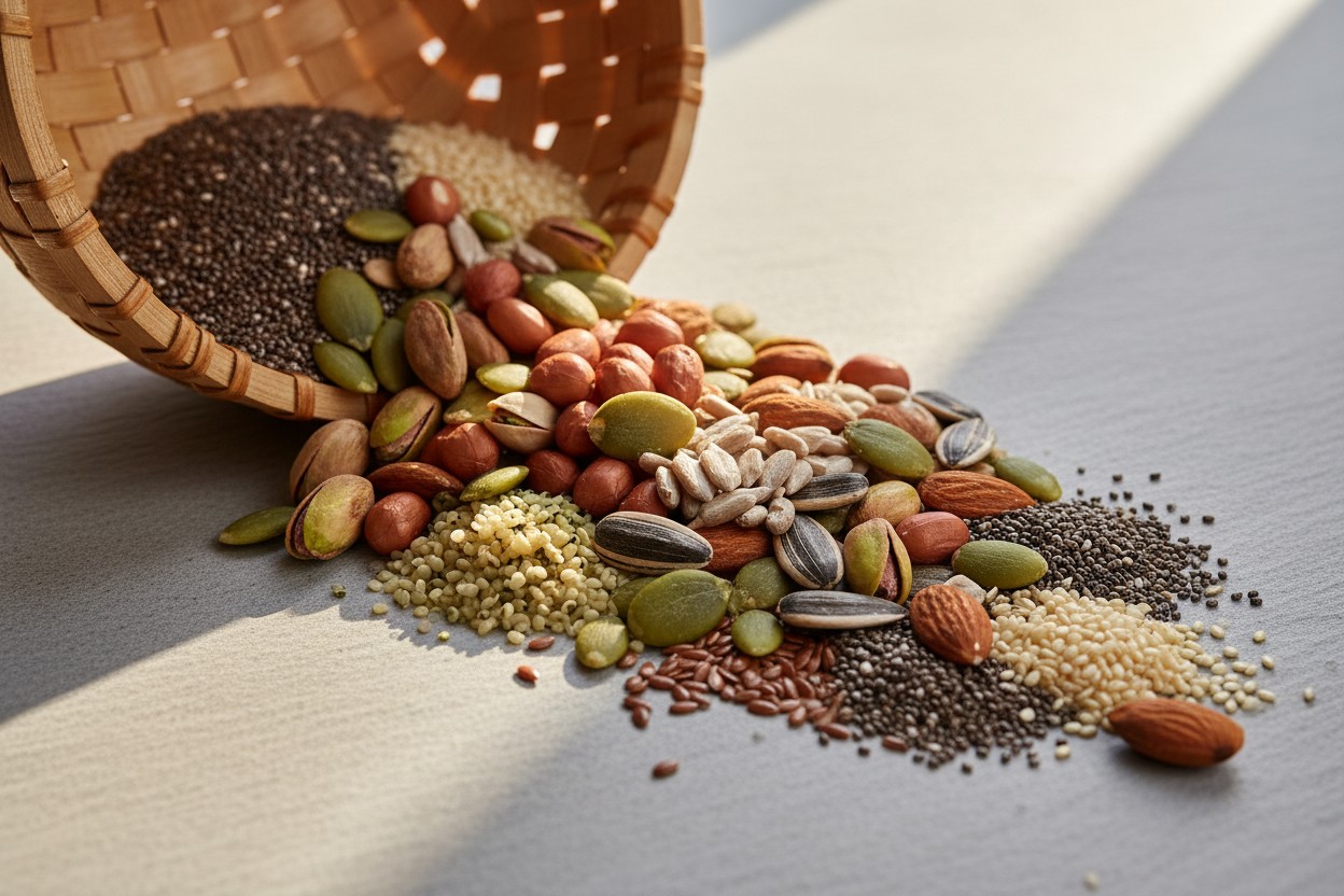 High-Protein Nuts and Seeds Listed as Natural Dietary Options