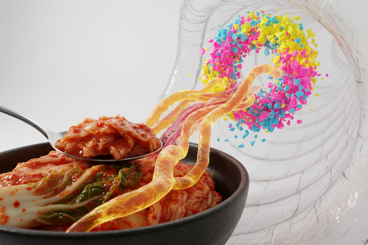 Study Identifies Kimchi Bacterium as Potential Agent to Reduce Nanoplastic Absorption