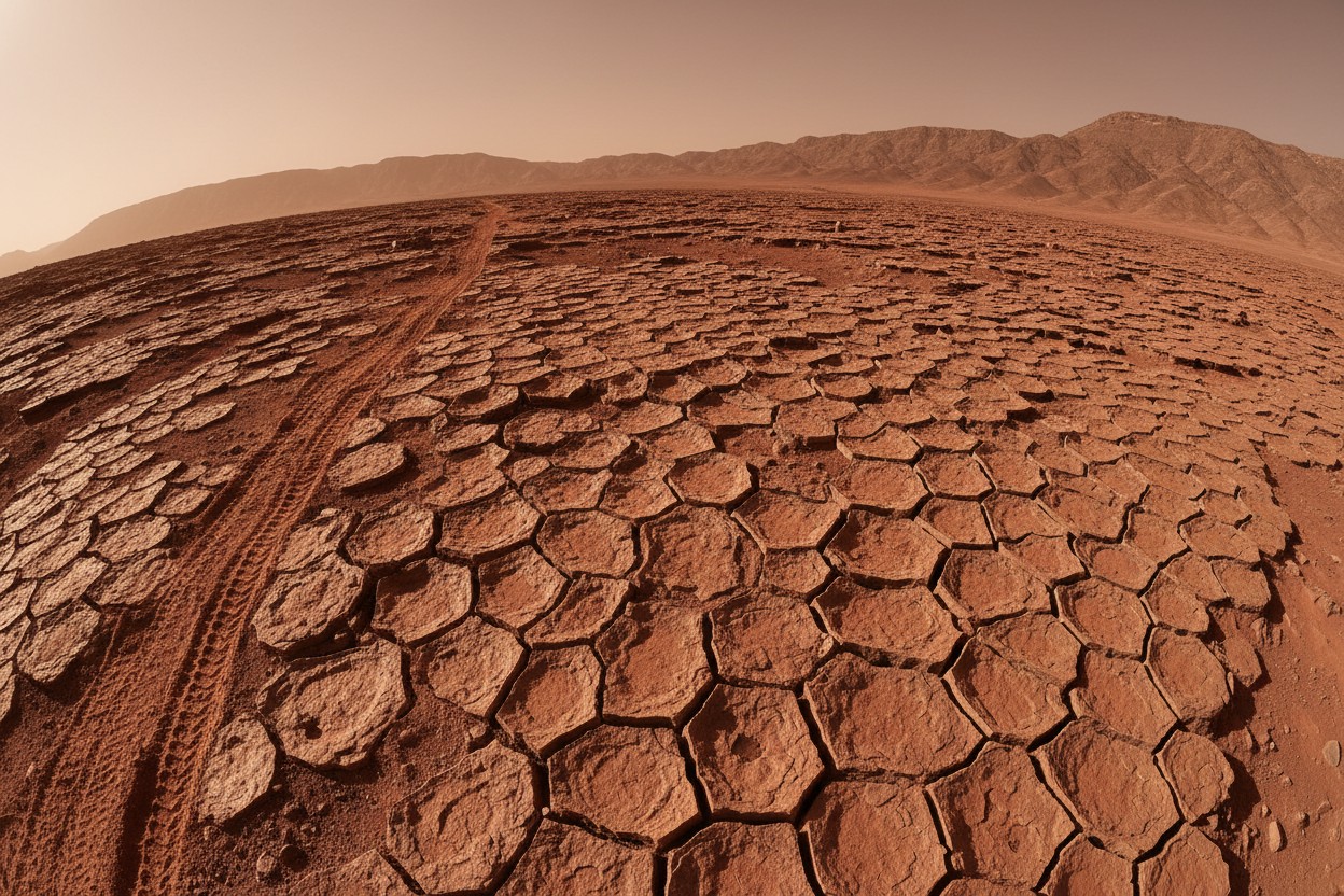 NASA Rover Images Show Abundant Scale-Like Rock Features in Martian Crater